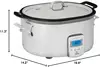 Stainless Steel Electric Slow Cooker 7t, Aluminum Insert, Programmable LCD Screen Digital Timer, 5