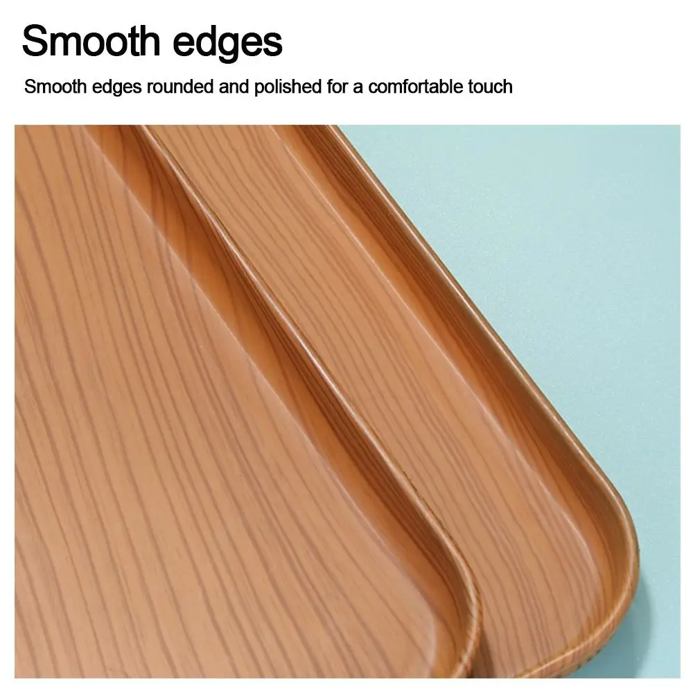 Nordic PP Pallet Plastic Tray Food Bread Pan Rectangular Storage Household Kitchen Supplies Hotel Service Tray Dessert 6