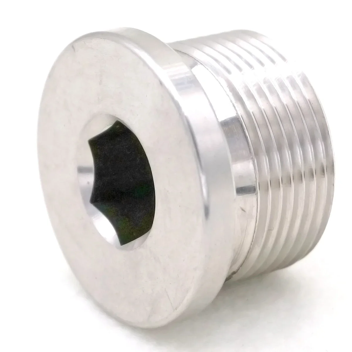 M22/M24/M27/M30/M33/M36 Male Metric Thread 304 Stainless Steel Countersunk End Plug With Flange Hex Socket Pipe Fitting Pipe Plug