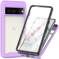Coque de téléphone cristalline transparente et antichoc avec film avant et protection à 360 degrés