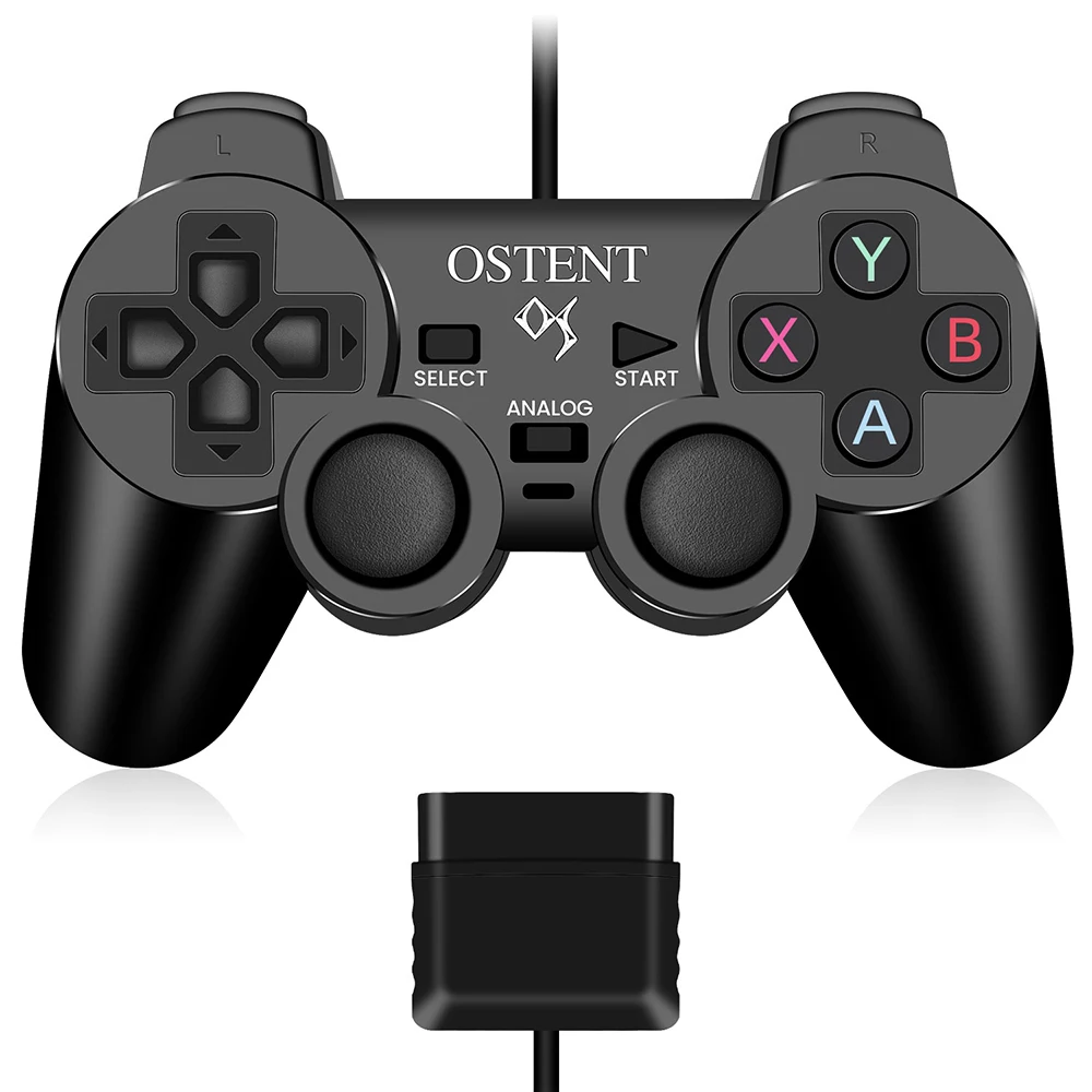 OSTENT Wired Analog Controller Gamepad Joystick Joypad for Sony Playstation  PS2 PS1 PS One PSX Console Dual Shock Vibration - AliExpress