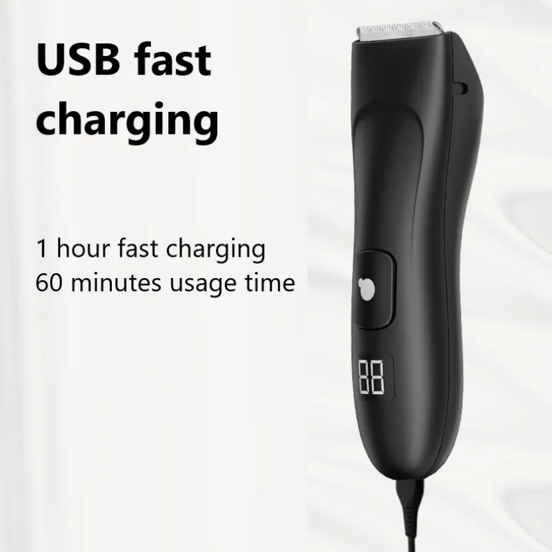 Electric Men's Shaver Groin Hair Trimmer Pubic Hair Trimmer Body Grooming Clipper for Men Bikini Epilator Ipx7 Waterproof Razor 6