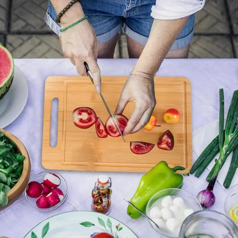 Double-sided Available Wooden Thick Boards Wood Cutting Boards Serving Board For Chopping Charcuterie Serving Boards For Meat
