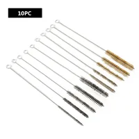 5/10pcs Cleaning Brushes Stainless Steels Brass Cylinder Wire Tubes Pipe Cleaning Brushs For Power Drill Descaling Rust Removal 1