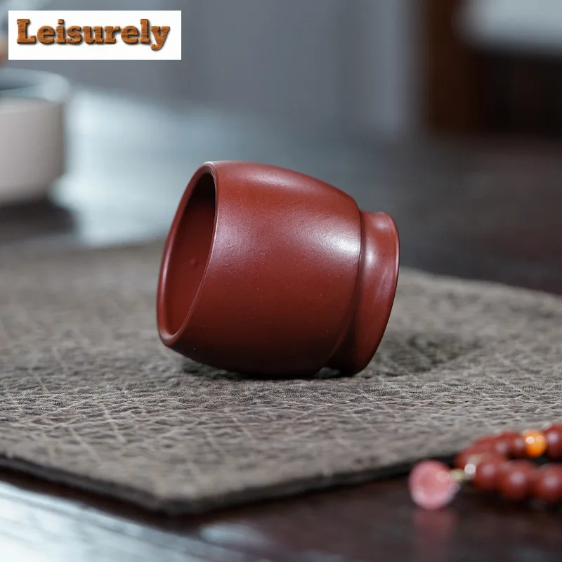 110ml Yixing Purple Clay Bamboo Teacup Traditional Tea Bowl Set Of Cups Tea-tasting Fragrance Cup Jianzhan Master Cups Teaware