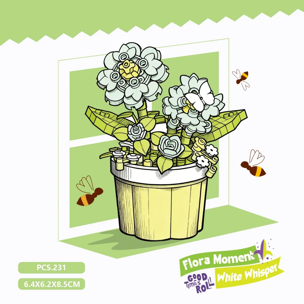 Mini Flower Pot Building Blocks - Colorful Floral Bouquet Educational Toy Set for Kids - Perfect Mother's Day Gift