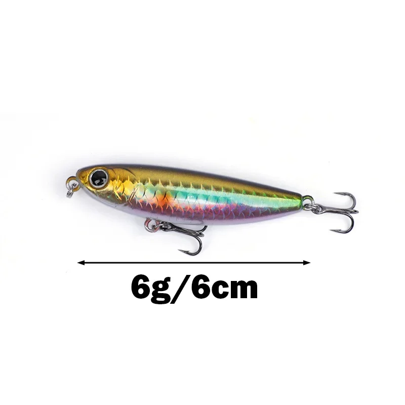 OUTKIT Fishing Lure Floating Pencil StickBait Lure 6cm 6g Wobblers Topwater Crankbait lures Artificiais Long Casting Hard Bait - 2