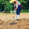 Garden Leaf Rake Adjustable Handle Cleaning Debris Grass Clippings Gardening Farm Lawns Rake Garden Iron Rake Agricultural Rake 1