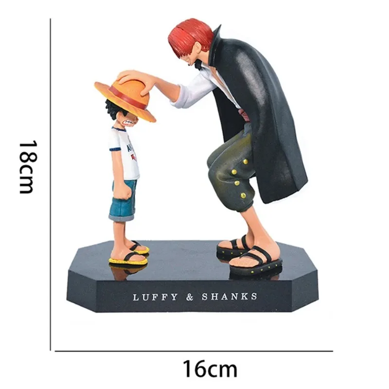 Figurine One Piece - Luffy Et Shanks 13 Cm - PVC - Chapeau De Paille - 2024 - Neuf
