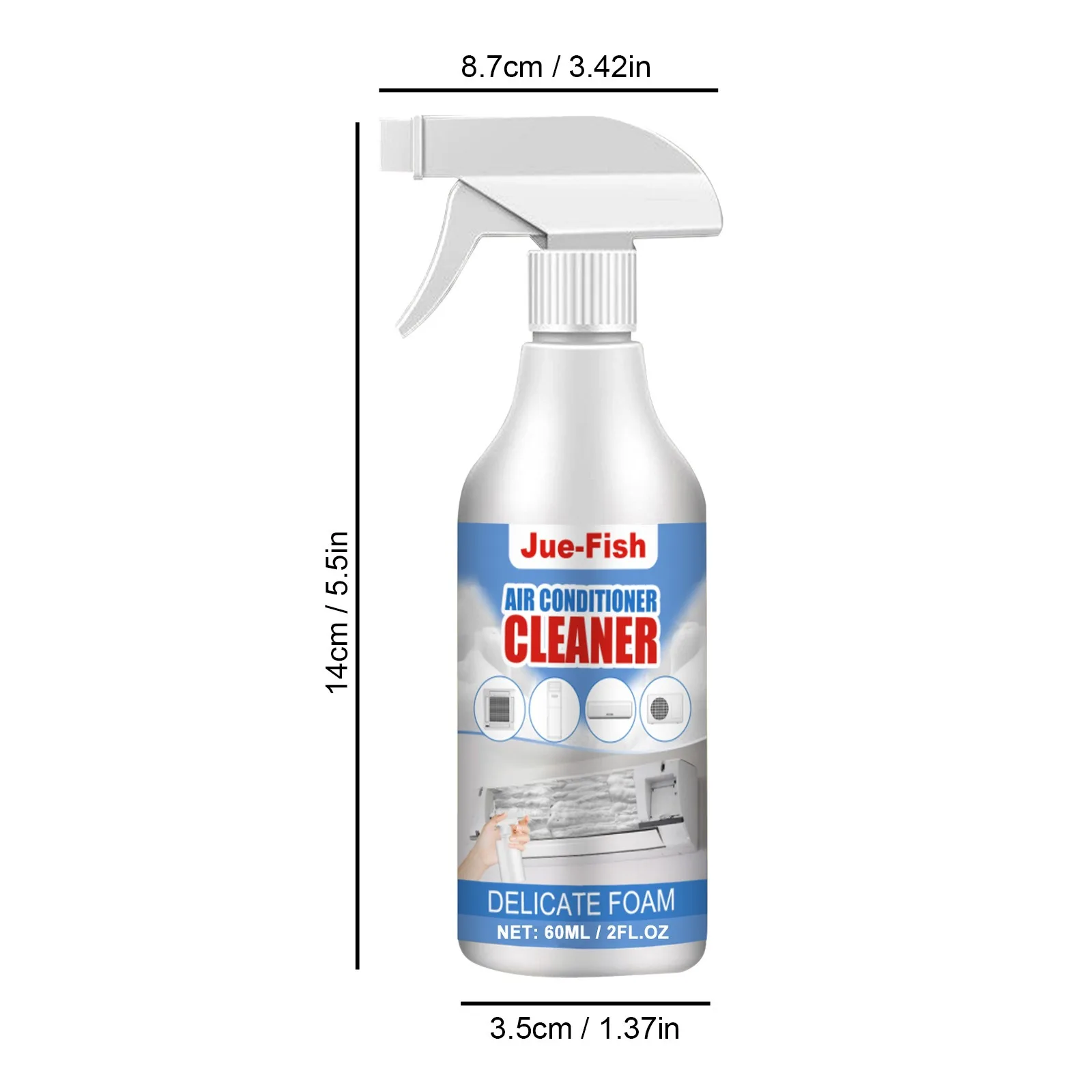 Air conditioning cleaner Jue-Fish air-conditioning cleaner Household air-conditioning hanging machine disassembly-free washing-free deodorizing and des
