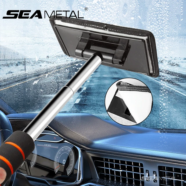 SEAMETAL Car Front Windshield Defogging Brush Telescopic Long handle Car Household Glass Clean Brushes Dust Remover Tool 1