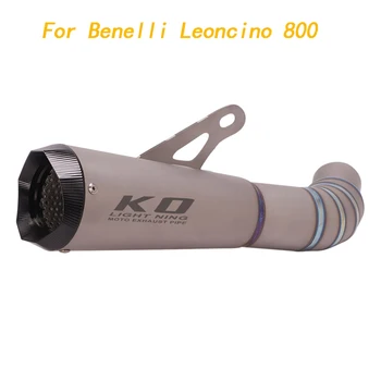 Escape Motorcycle Mid Link Pipe And Exhaust Muffler Titanium Alloy Exhaust System For Benelli Leoncino 800 All Years