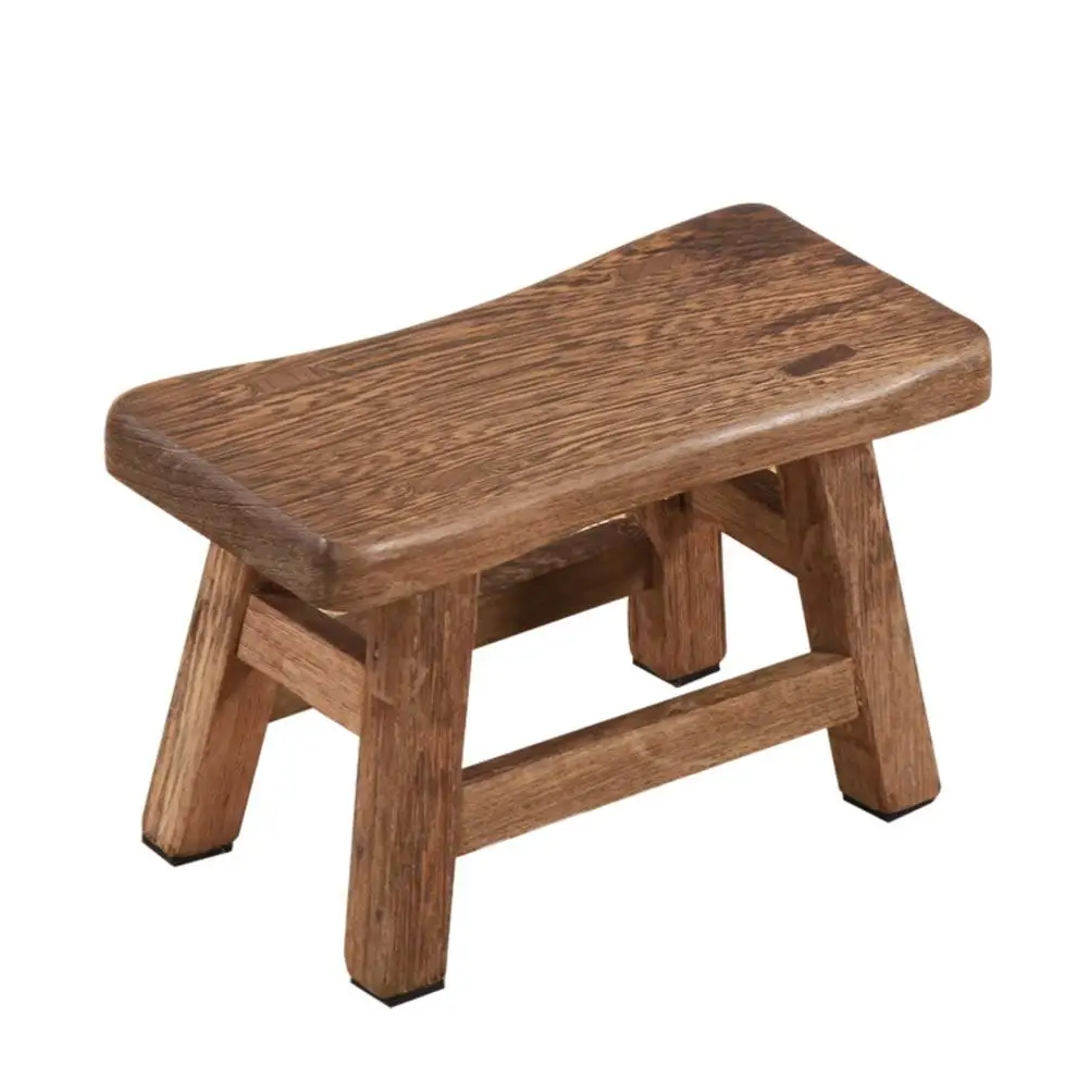 Children Shoe Changing Stool 21cm Wooden Low Stool Kids Bathing Bench Lightweight Non Slip For Entrance Bathroom Bedroom Kitchen