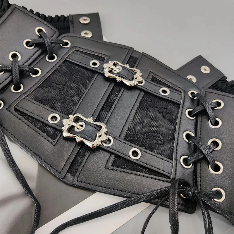 Ladies's Retro Corset Belt Gothic Punk Tie Rope Elastic Lace Dress Corset Belt Solid Color Fashion  Wide Waistband