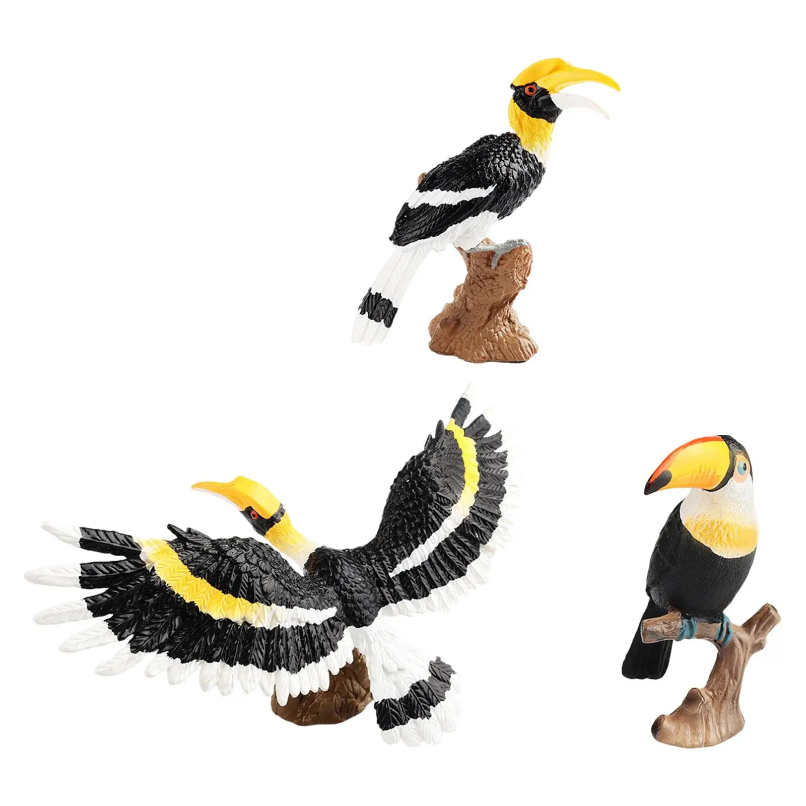 Realistic Bird Mini Fake Birds Craft Animal Models Toy Educational Set for Desktop Classroom Learning Kids Toy Gifts Ornament