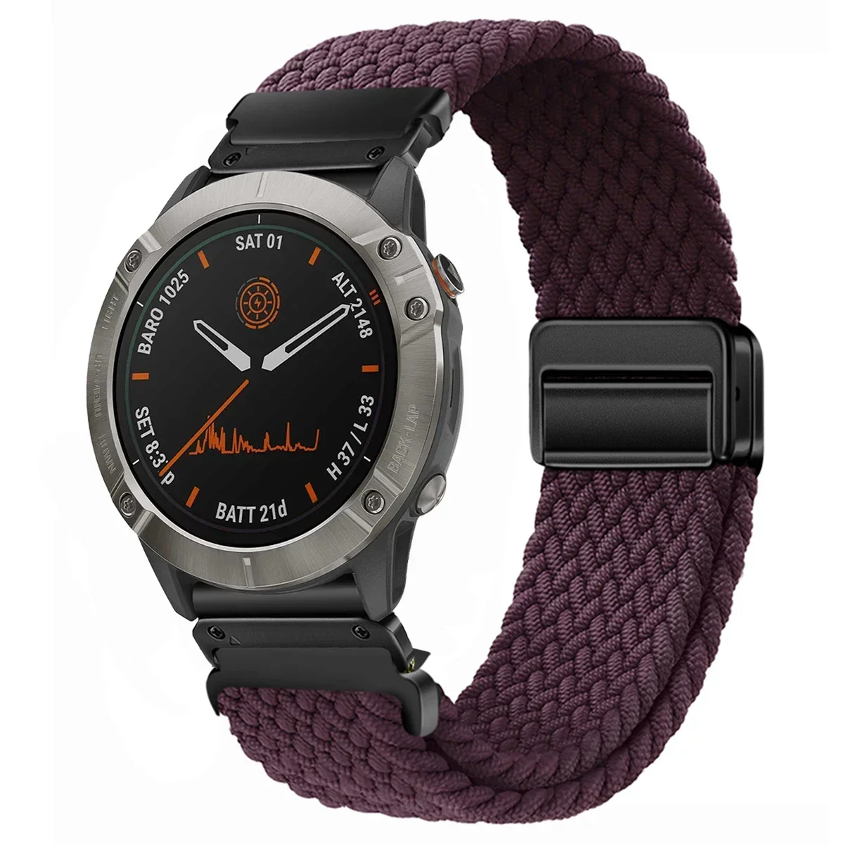 Enhanced Nylon QuickFit Smartwatch Strap - Universal 22/26mm Wristband