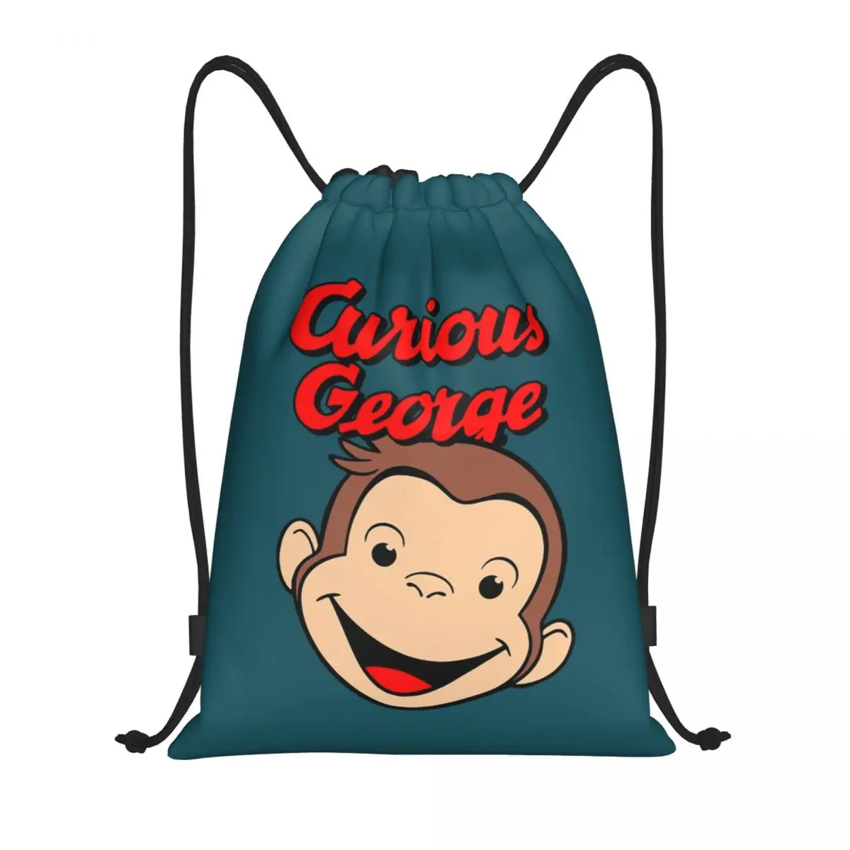 

Custom Curious George Manga Drawstring Bags for Training Yoga Backpacks Women Men Sports Gym Sackpack