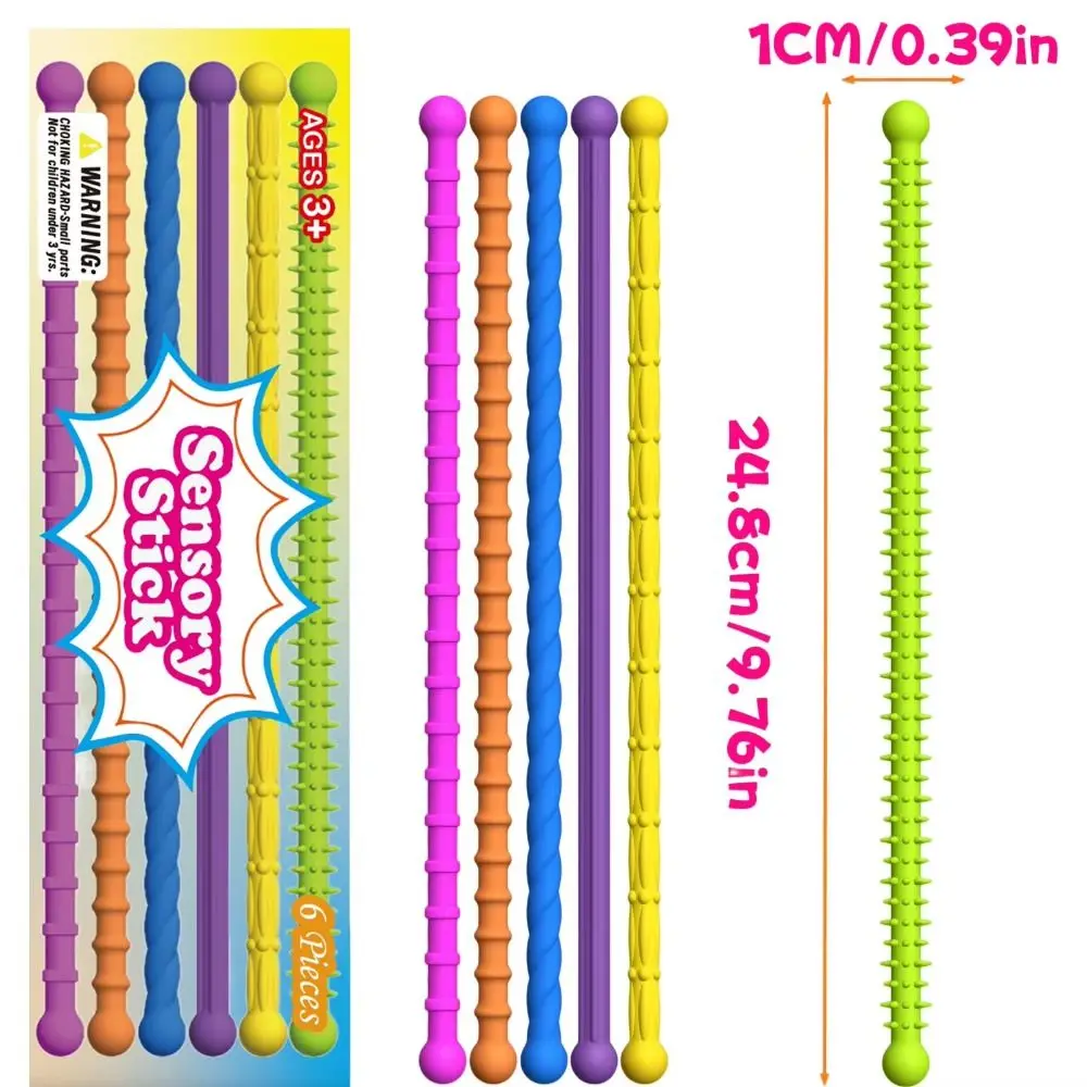 Silicone Texture DIY Sensory Strip Toys Enhancing Attention Unique Silent Decompressors Rings Stretchable Elastic Noodles