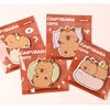 4Pcs/Set Cute Cartoon Capybara Memo Pad 30Sheet/Book Sticky Note Thick Paper Tearable Sticker for Kids School Office Stationery 6
