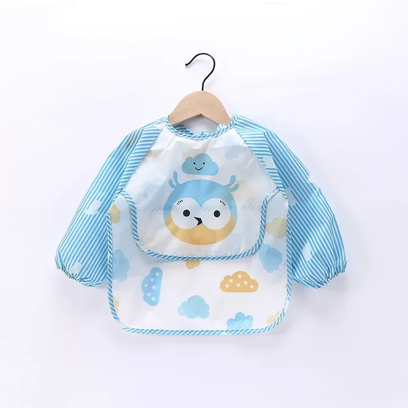 Waterproof Children's Feeding Apron Baby Boys Eating Clothes Toddler Anti-Dirty Neck Protector Mealtime Smock Kids Clothing