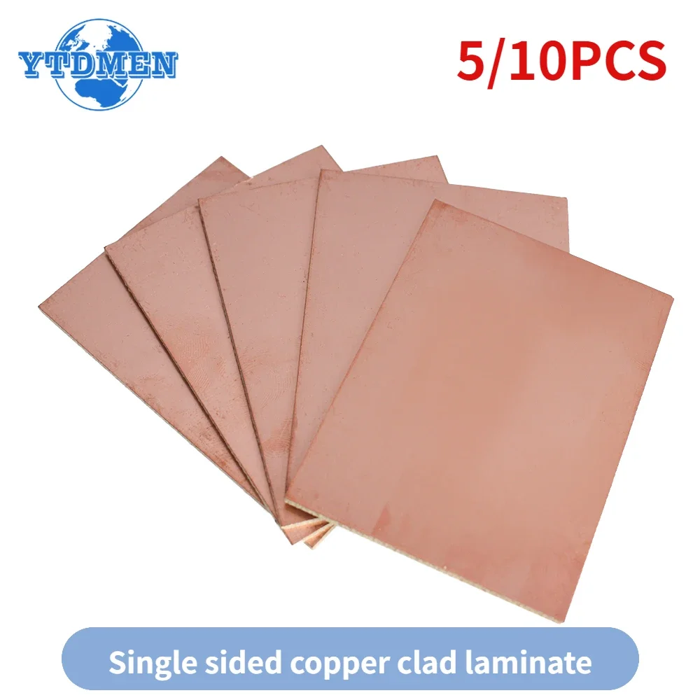 5-20pcs FR4 PCB 10x15cm 5x7cm Single Sided Copper Clad Plate DIY Kit Laminate Circuit Board 5*7cm 10*15cm for Arduino