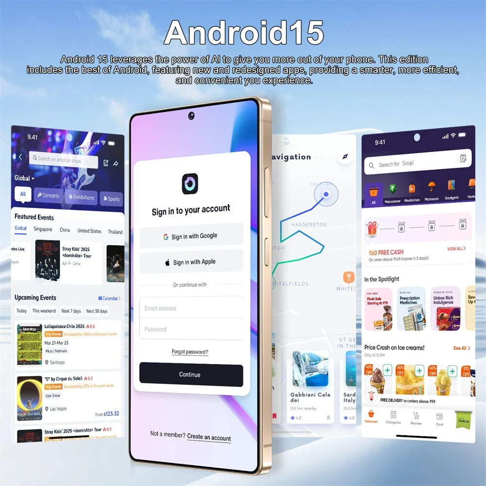 K-Touch C26 Ultra Mobile Phones Android 15 Smartphone Cell phone 7.3 Inch 16+48MP Camera 22GB+2TB 7800mAh Wifi GPS Face Unlocked 5G Dual SIM Long Battery Cellphones For Men Women