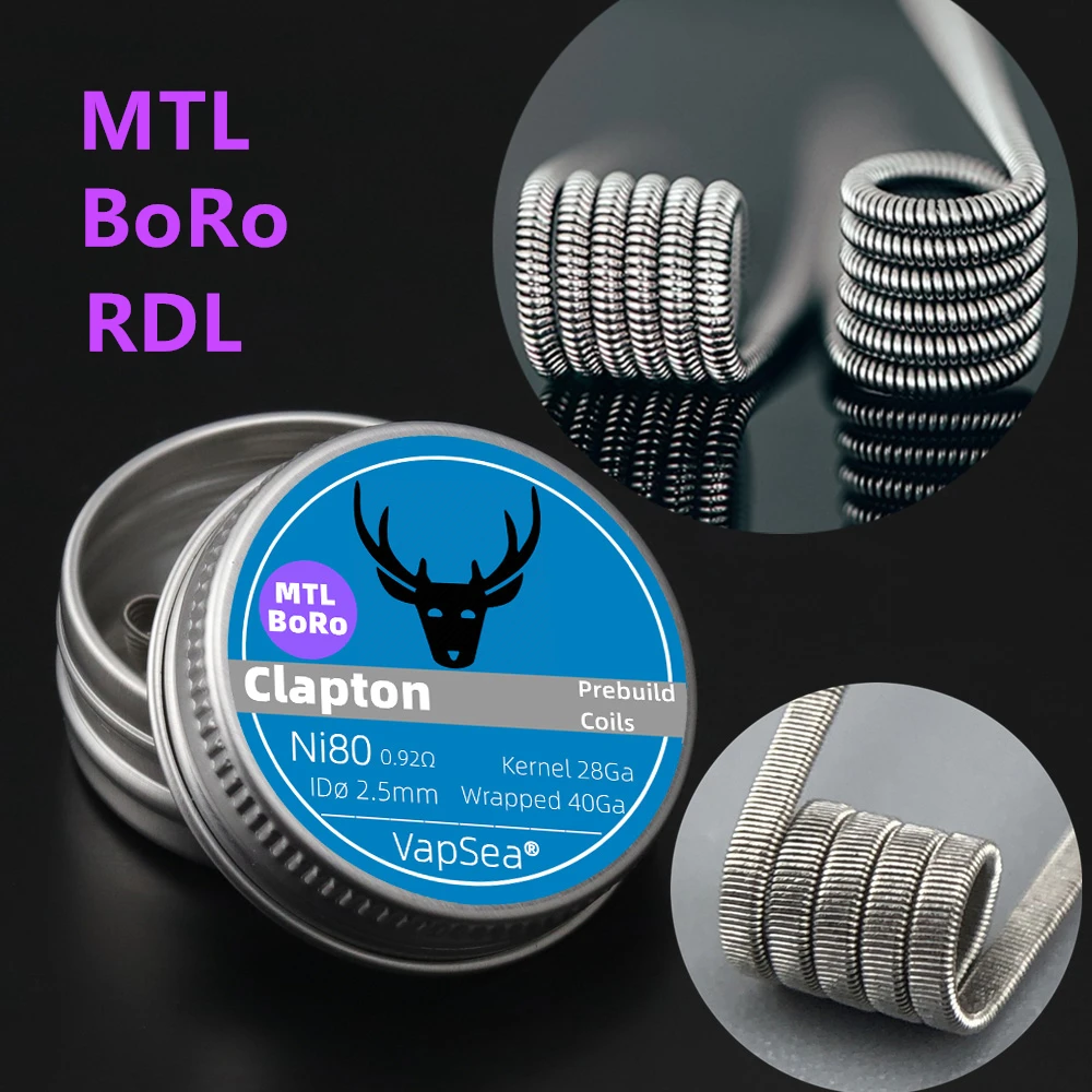 25mmInnerDiameterMTLFusedClaptonCoilNi80A1SS316LWireForBB