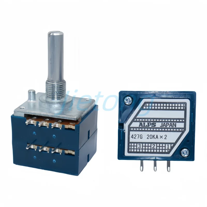 1pc ALPS RK27 Volume Rotary Potentiometer 10K 20K 50K 100K 250K 500KAx2 Dual Slotted Japan 6Pins 25MM Round Shaft multiturn potentiometer rotary potentiometer potentiometer kit trimmer potentiometer adjustable resistor potentiometer knobs electronic components