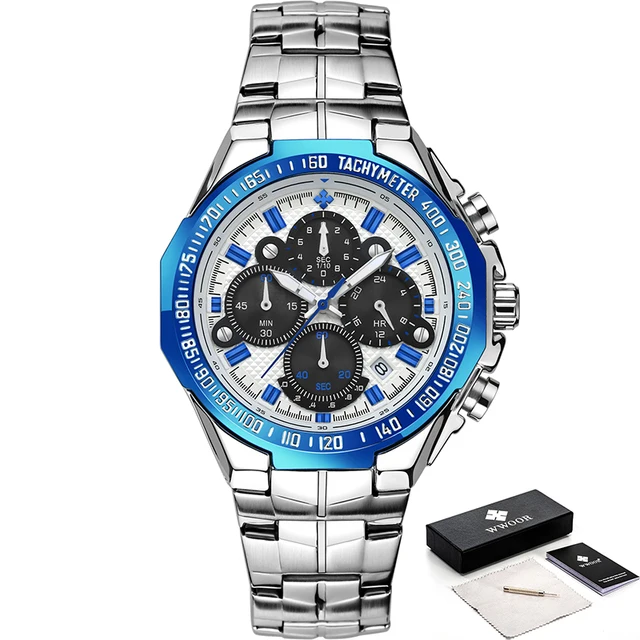 WWOOR Orologio Sportivo Tattico Uomo: Orologio Militare Digitale/Analogico Con Cronometro, Retroilluminazione LED, Impermeabile 30m, Cinturini Gomma/Pelle/Nylon
