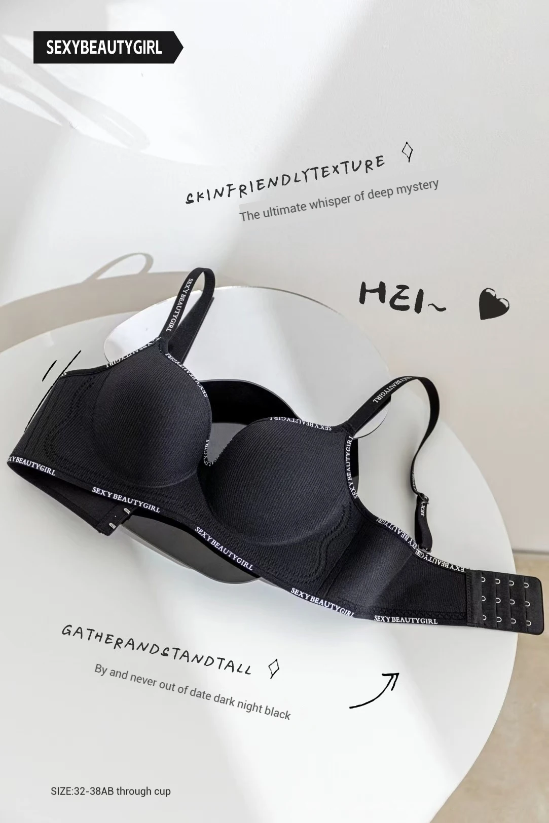 Padded Push-Up Bralette - Adjustable Wireless Comfort Bra
