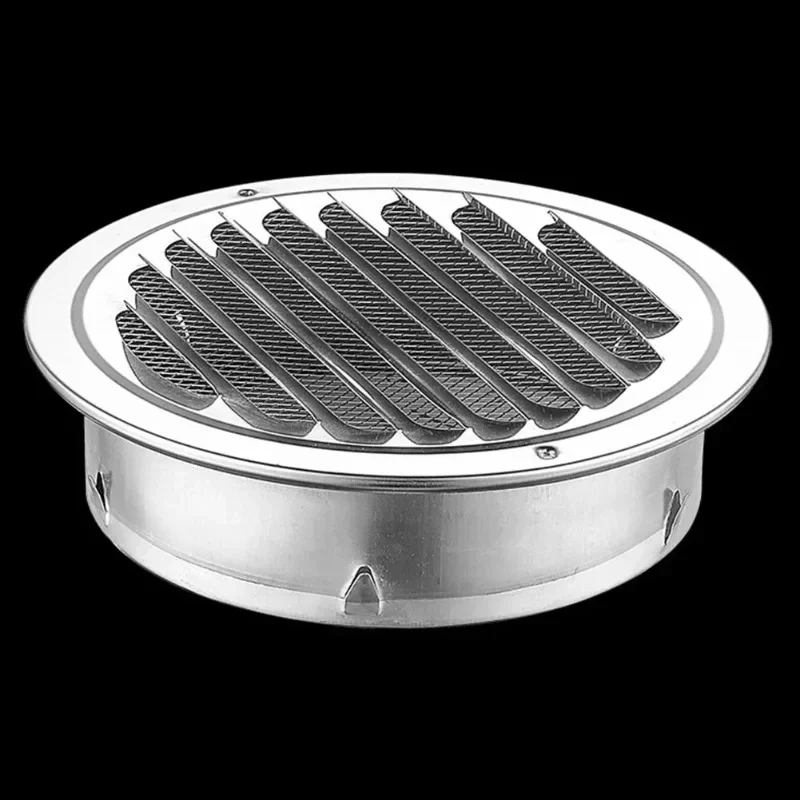Air Vent Grille Ventilation Grille Round Stainless Steel Air Vent Grille Insect Protection Exterior Wall Ducting Ventilation Tool 80/100/120/150/160/180/200/300mm
