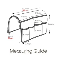 1PC Grey Sofa Armrest Covers Removable Furniture Arm Couch Protector with Storage Bag Armchair Slipcovers for Living Room Home 2