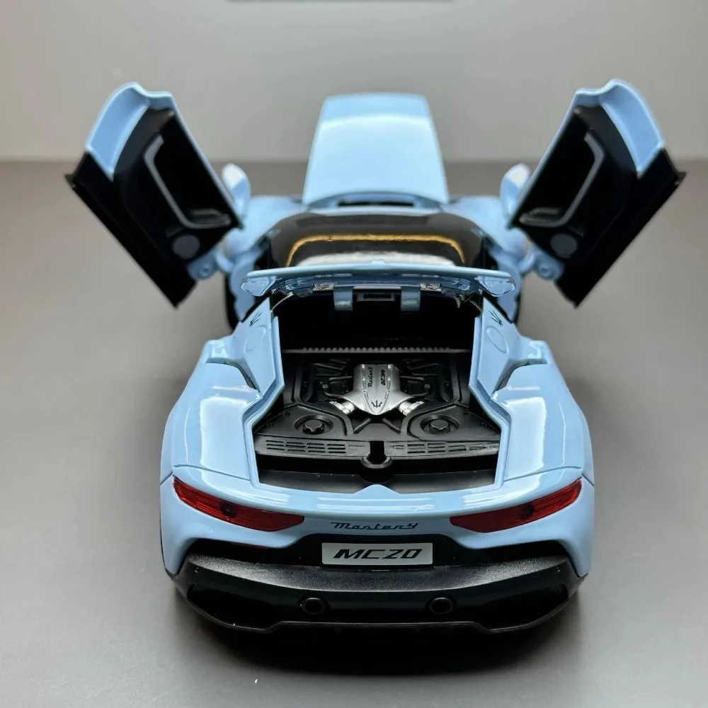 1:24 Maserati MC20 Alloy Sport Car Model Car Diecast Metal High Simulation Collection Vehicle Light Sound Toy Car Children Gifts 5