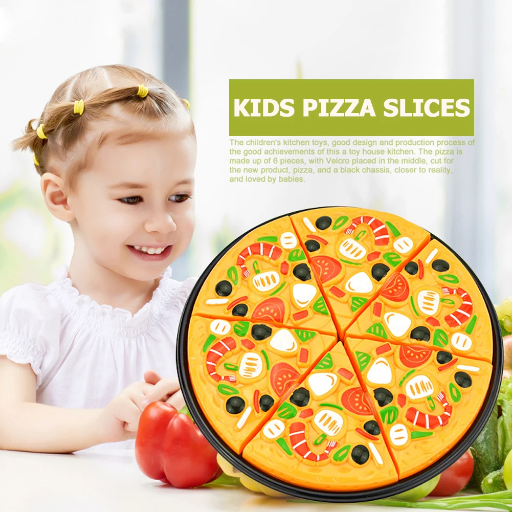9Pcs Food Pretend Play Pizza with Cutter & Shovel Pizza Cutting Toy Creative Pretend Cooking for Boys Girls