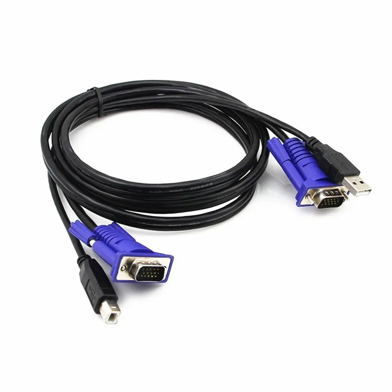 USB 2.0 KVM ̺, VGA ġ, USB ̺ 4  + ǥ VGA SVGA 15 , PC Ʈ    , 1.5m