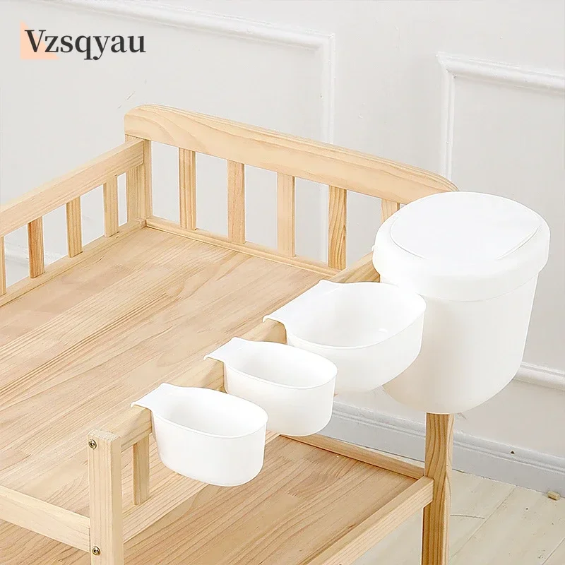 Baby Bed Side Pouch Nappy Holder Crib Storage Organizer Bedside Storage Bag Hanging Caddy Bedside Toy Pockets Infant Accessories