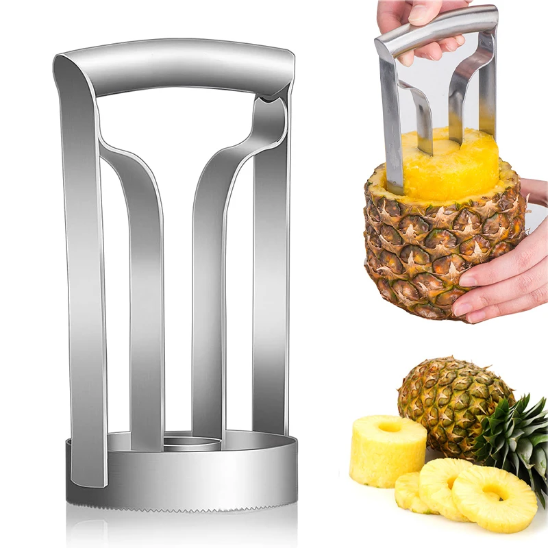 Stainless Steel Pineapple Peeler Cutter Ananas Meat Extractor Cut Corer Remover Machine Home Kitchen Knife Slicer Fruit Tools