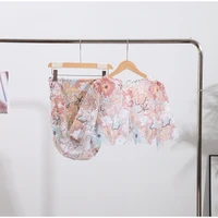 Alison Sparkly Sequin Lace Sheer Long Skirt Set 6