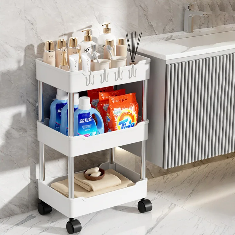 Kitchen Organizers and Storage Rack Mobile Trolley Organizer Rolling Cart With Wheels Bookshelf for Bedroom Bathroom Home Gap storage rack