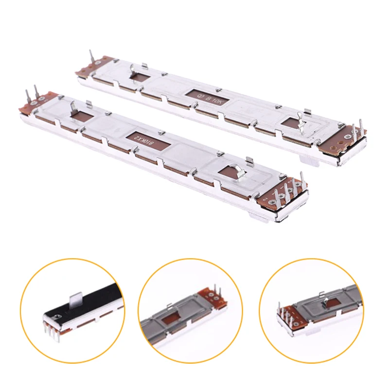 

128mm Mixer Fader B10K Single And Dual Channel B103 Straight Sliding Potentiometer Total Length 12.8cm Stroke 100