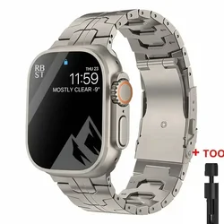 Luxury Men's Titanium Watch Strap - Premium Style Bracelet - 38 40 41 S10 - 42MM (Titanium - Tool)