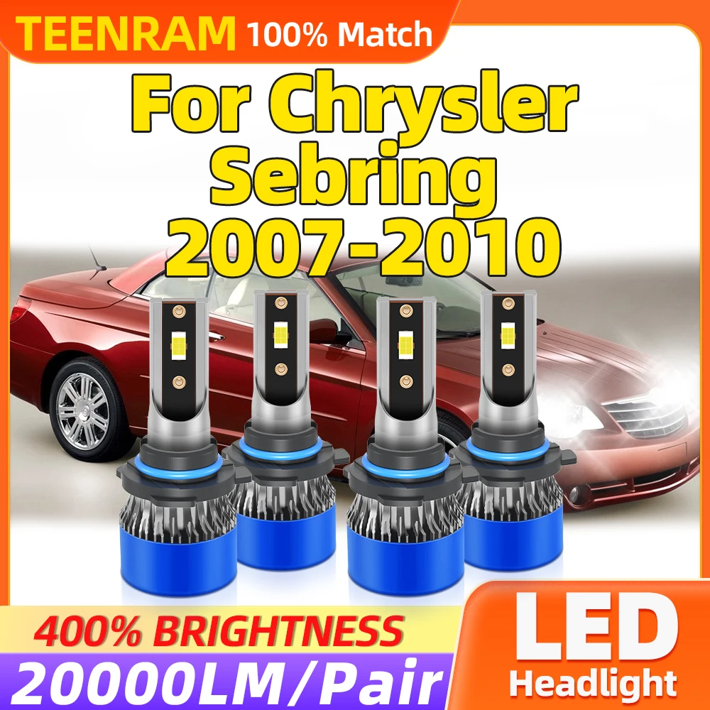 240W LED Headlight Bulbs 40000LM Super Bright Car Headlamps 12V 6000K White Turbo Lamps For Chrysler Sebring 2007 2008 2009 2010
