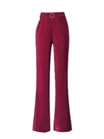 Chic Corduroy Mom Pants Thiened Fce Loose Casual Trousers for Middle-Aged Women Autumn Winter Faion Outerwear