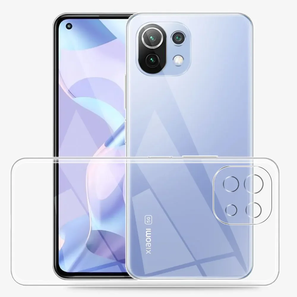 Enhanced Silicone Soft Clear Phone Case Cover for Xiaomi Mi 11 Lite Series