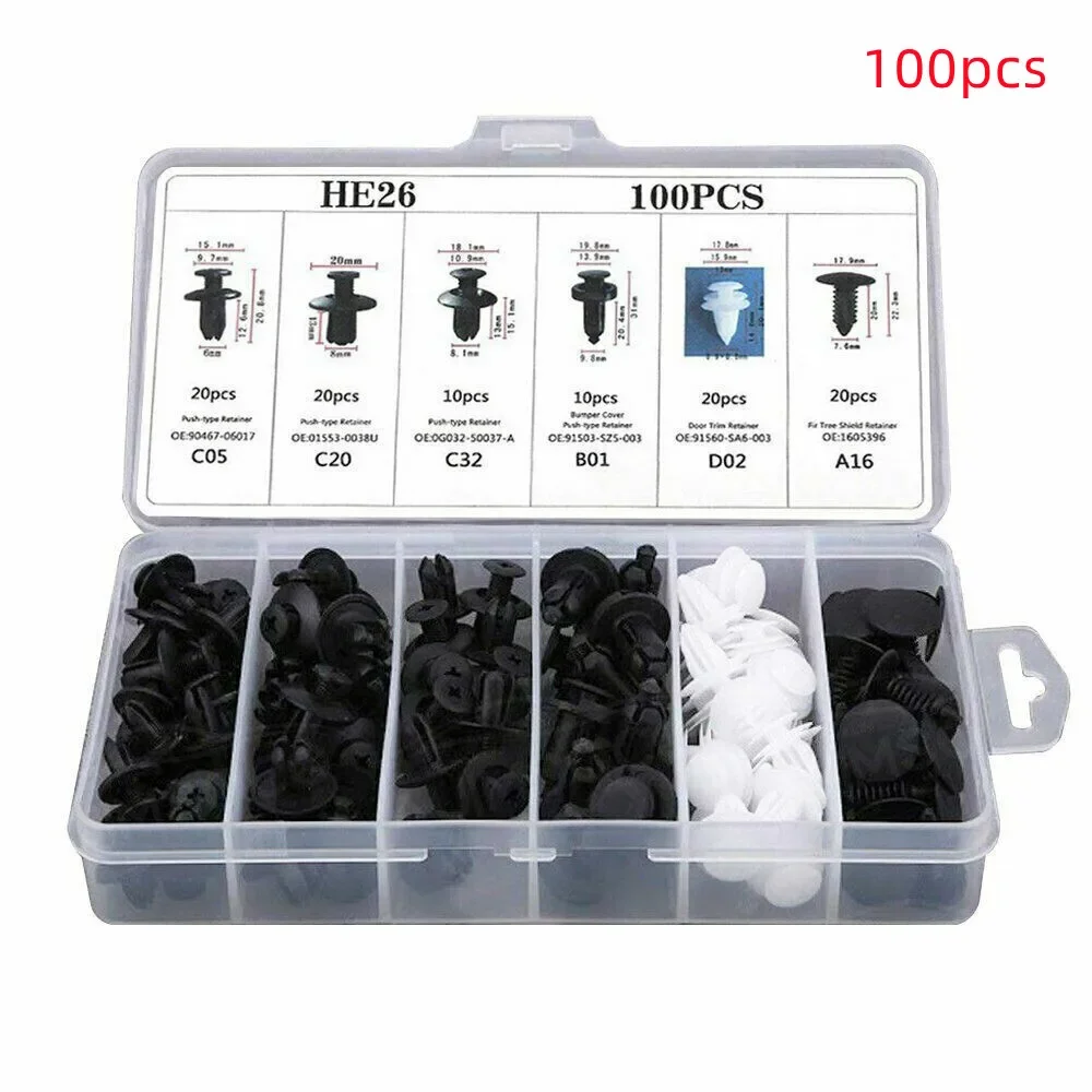 1300PCS Car Push Retainer Clips Door Panel Bumper Fender Rivets Fasteners Clips - Foto 10