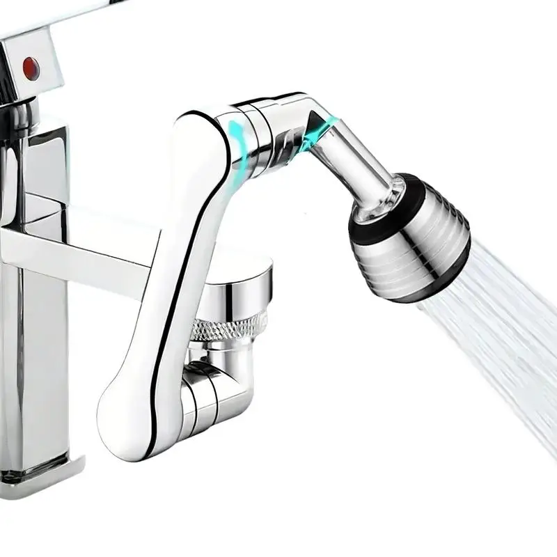1080-Degree Bathroom Faucet Extender Robotic Arm Faucet Sprayer Universal Rotating Tap Nozzle Multifunctional Faucet Attachment 6