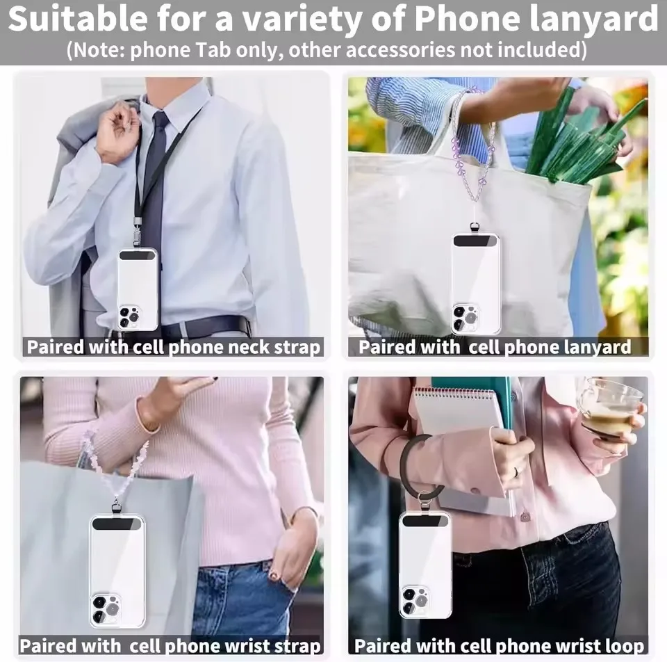 Ultra-Thin Stainless Steel Phone Lanyard Strap - Drop-Proof Tether Tab