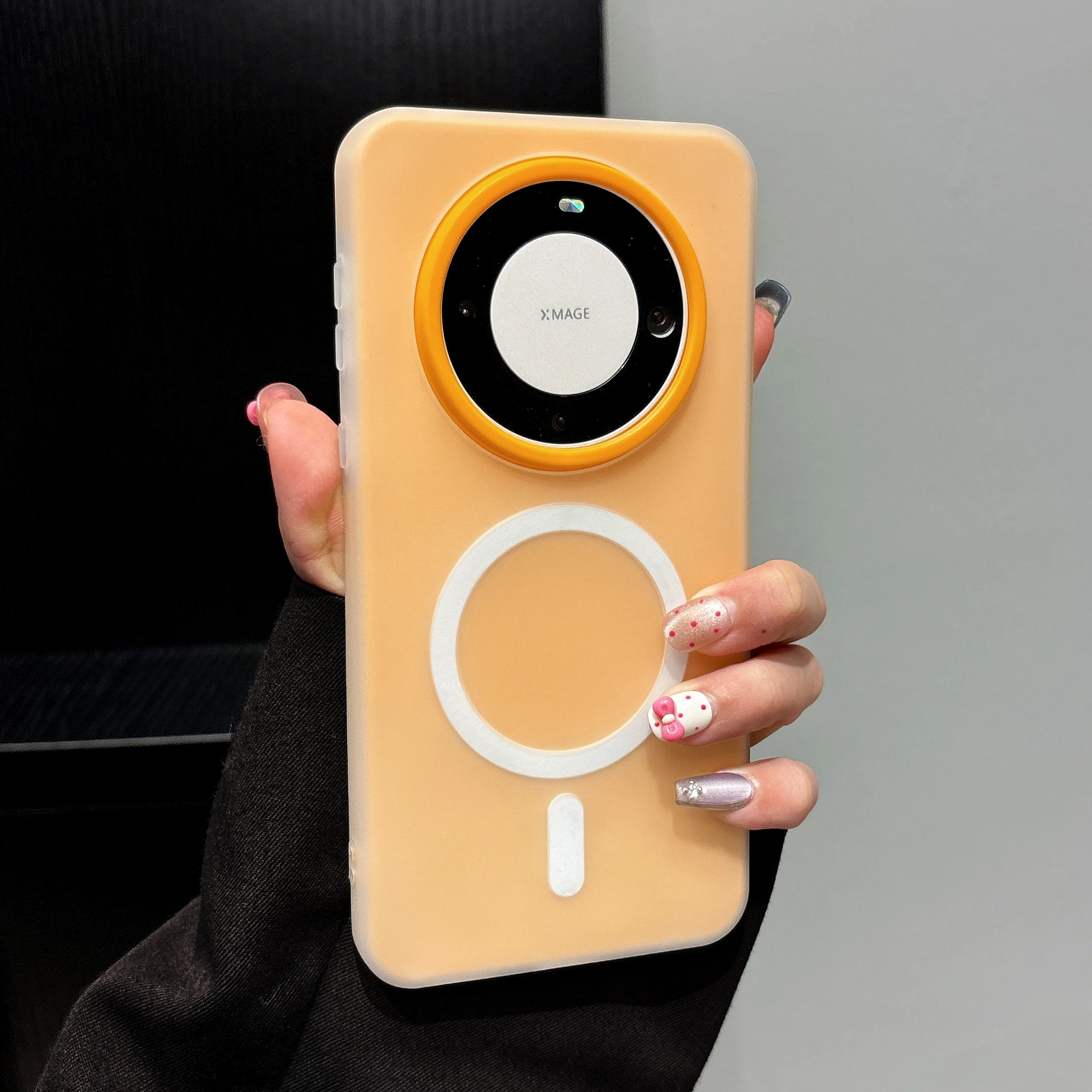 Magnetic Skin-Feel Wireless Charging Armor Case - Colorful Finish