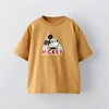 Disney Clothes Summer New Short Sleeve Tops Boys Cartoon Print Crewneck Base Shirt Children Fashion Wear Thin All-match Tees 5