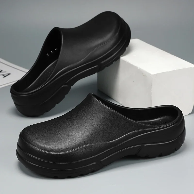 

Men's Slippers Men's Garden Clogs Chef Shoes Kitchen Clogs for Women Comfortable Clog Shoes Outdoor Water-Proof Oil-Proof Shoes